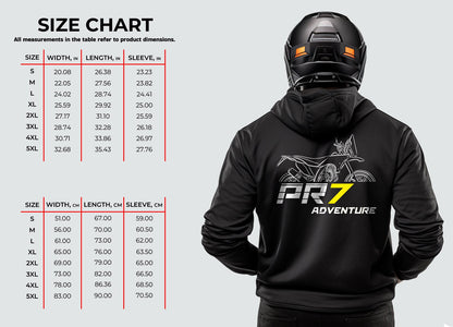 AJP PR7 Adventure 650 Hoodie - Motorcycle Sweatshirt for ADV Riders