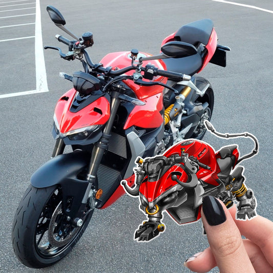Ducati Streetfighter V2 Stickers - Set of 3 Motorcycle Decals for Riders