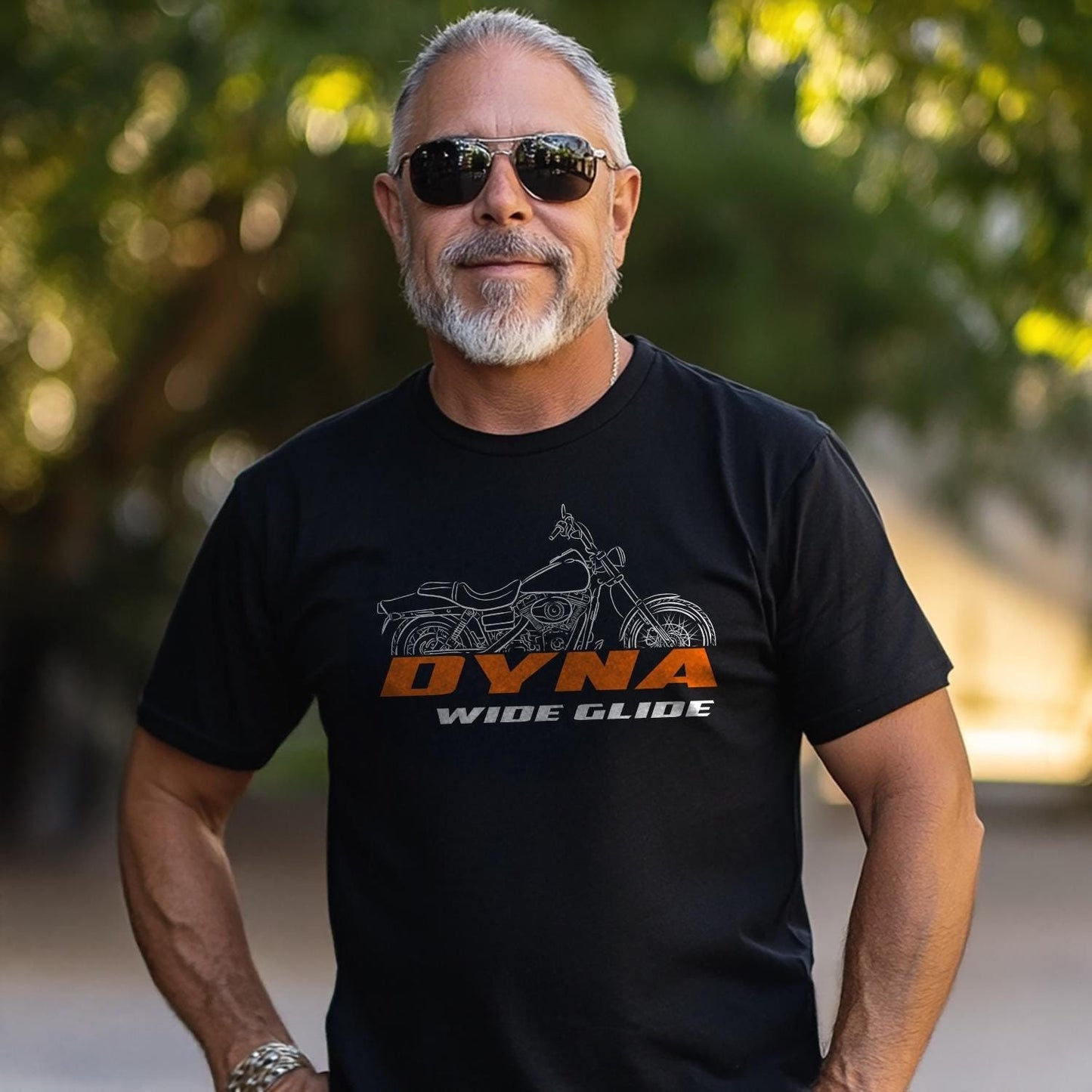 Harley-Davidson FXDWG Dyna Wide Glide Inspired T-Shirt - Biker Motorcycle Tee Shirt