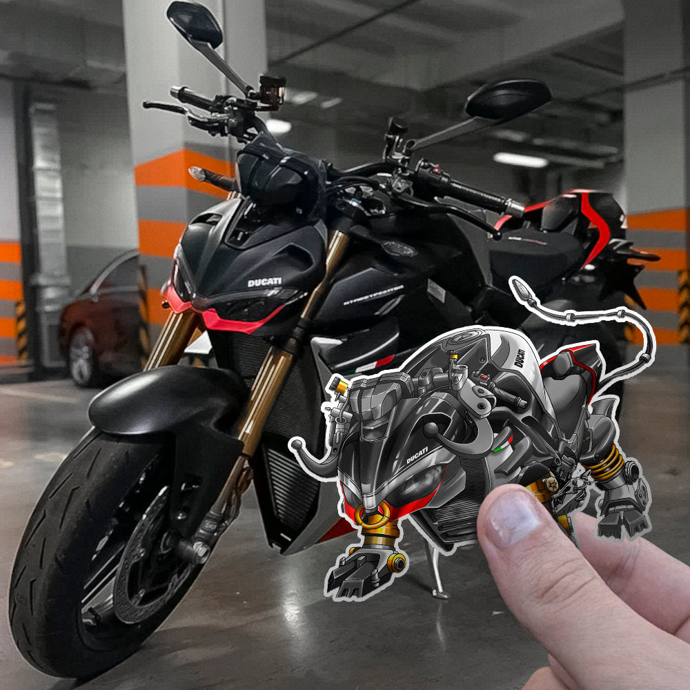 Ducati Streetfighter V4 Stickers - Set of 3 Motorcycle Decals for Riders