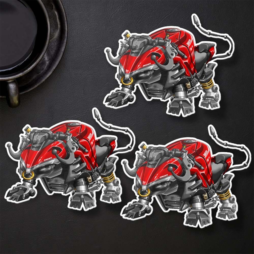Ducati Streetfighter V4 Stickers - Set of 3 Motorcycle Decals for Riders