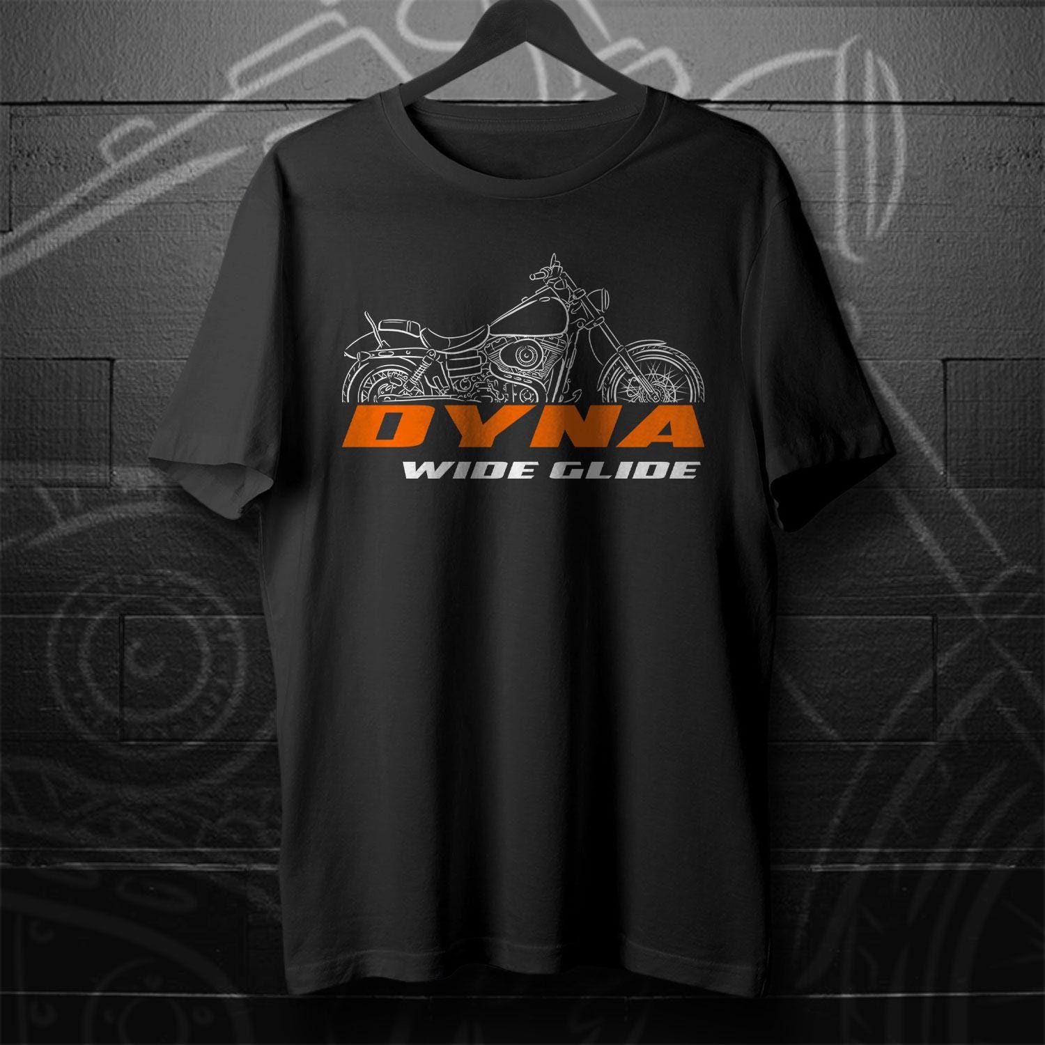 Harley-Davidson FXDWG Dyna Wide Glide Inspired T-Shirt - Biker Motorcycle Tee Shirt