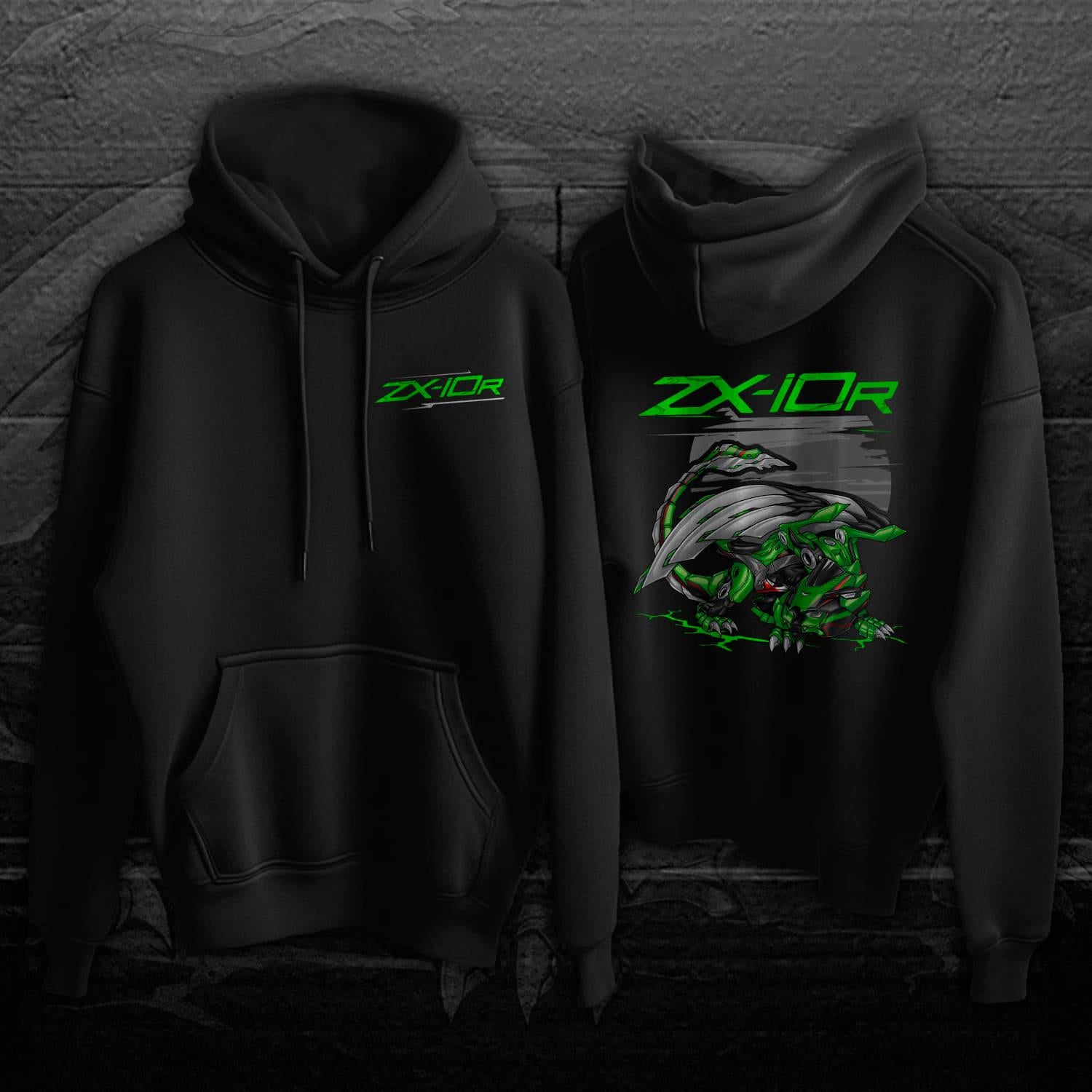 Kawasaki Ninja ZX-10R 2021-24 Inspired Hoodie - Motorcycle Sweatshirt for Riders