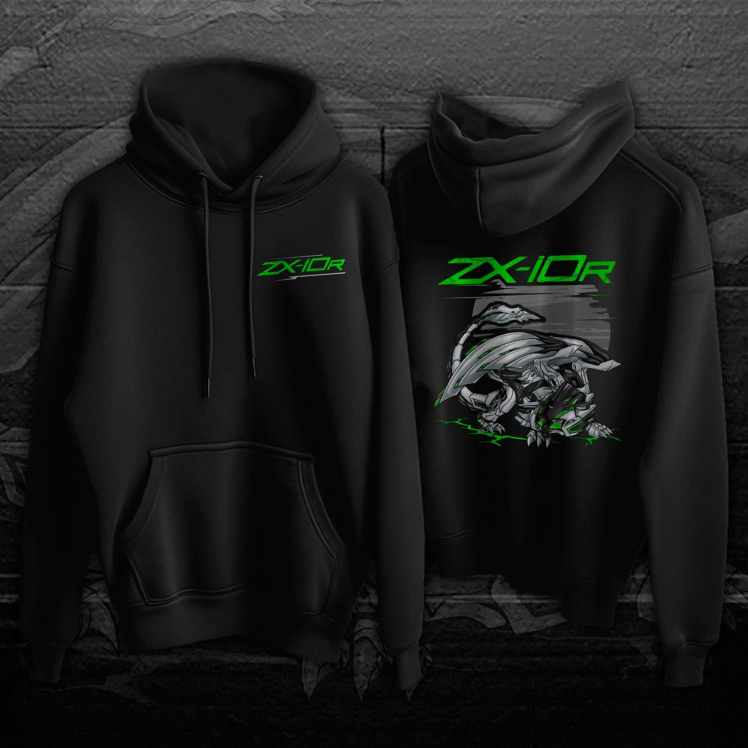 Kawasaki Ninja ZX-10R 2021-24 Inspired Hoodie - Motorcycle Sweatshirt for Riders