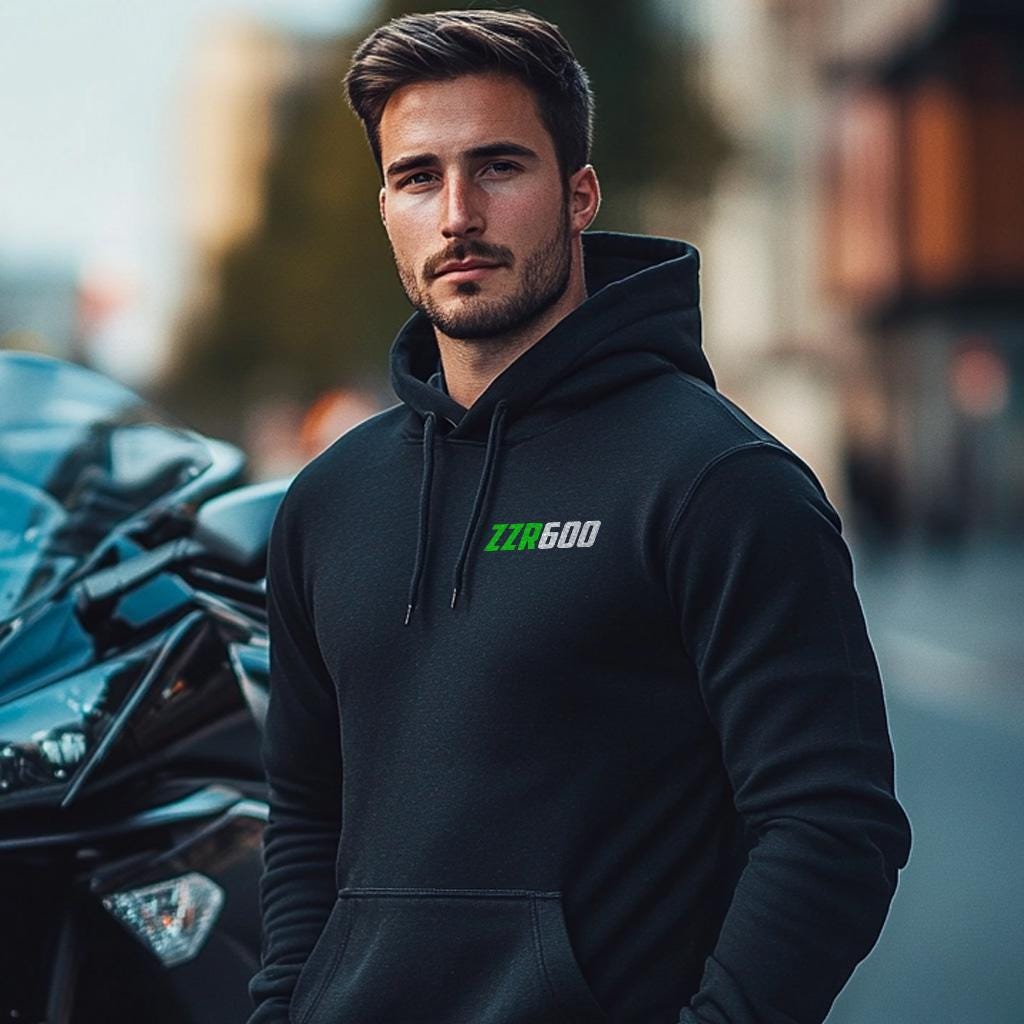 Kawasaki ZZR 600 Inspired Hoodie - Motorcycle Sweatshirt for Riders