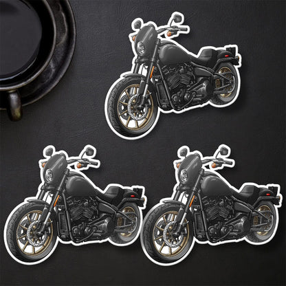 Harley Low Rider S Stickers - Set of 3 Biker Motorcycle Decals
