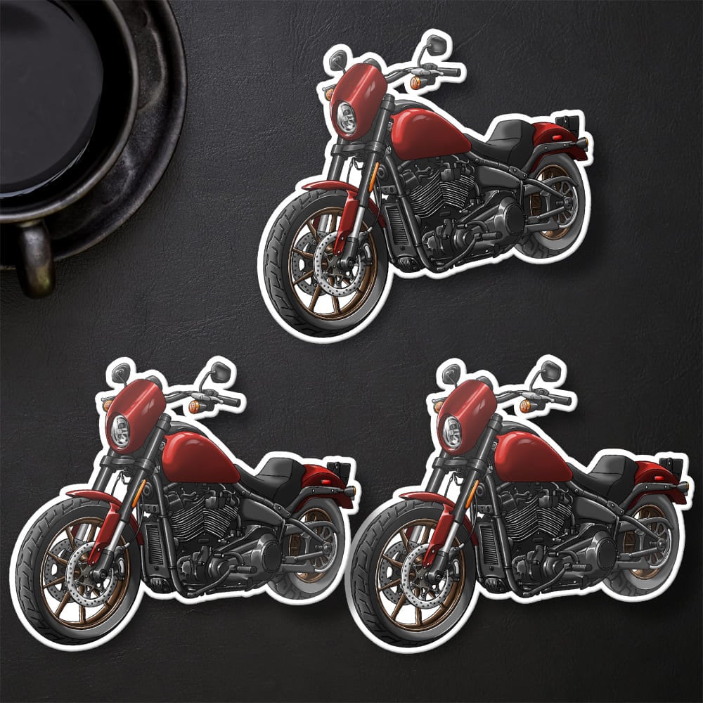 Harley Low Rider S Stickers - Set of 3 Biker Motorcycle Decals