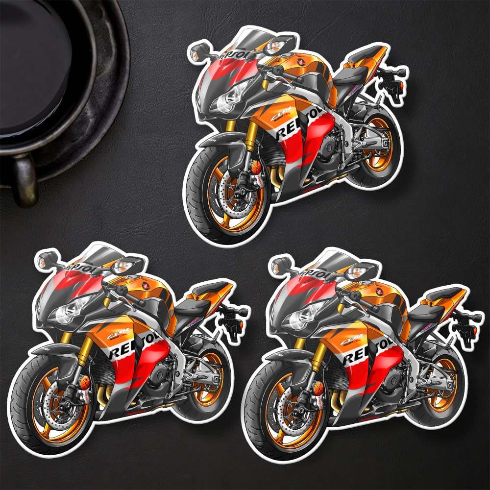 Honda CBR1000RR 2010-11 Inspired Stickers - Set of 3 Motorcycle Decals