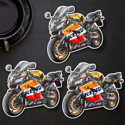 Honda CBR1000RR 2005 Inspired Stickers - Set of 3 Motorcycle Decals