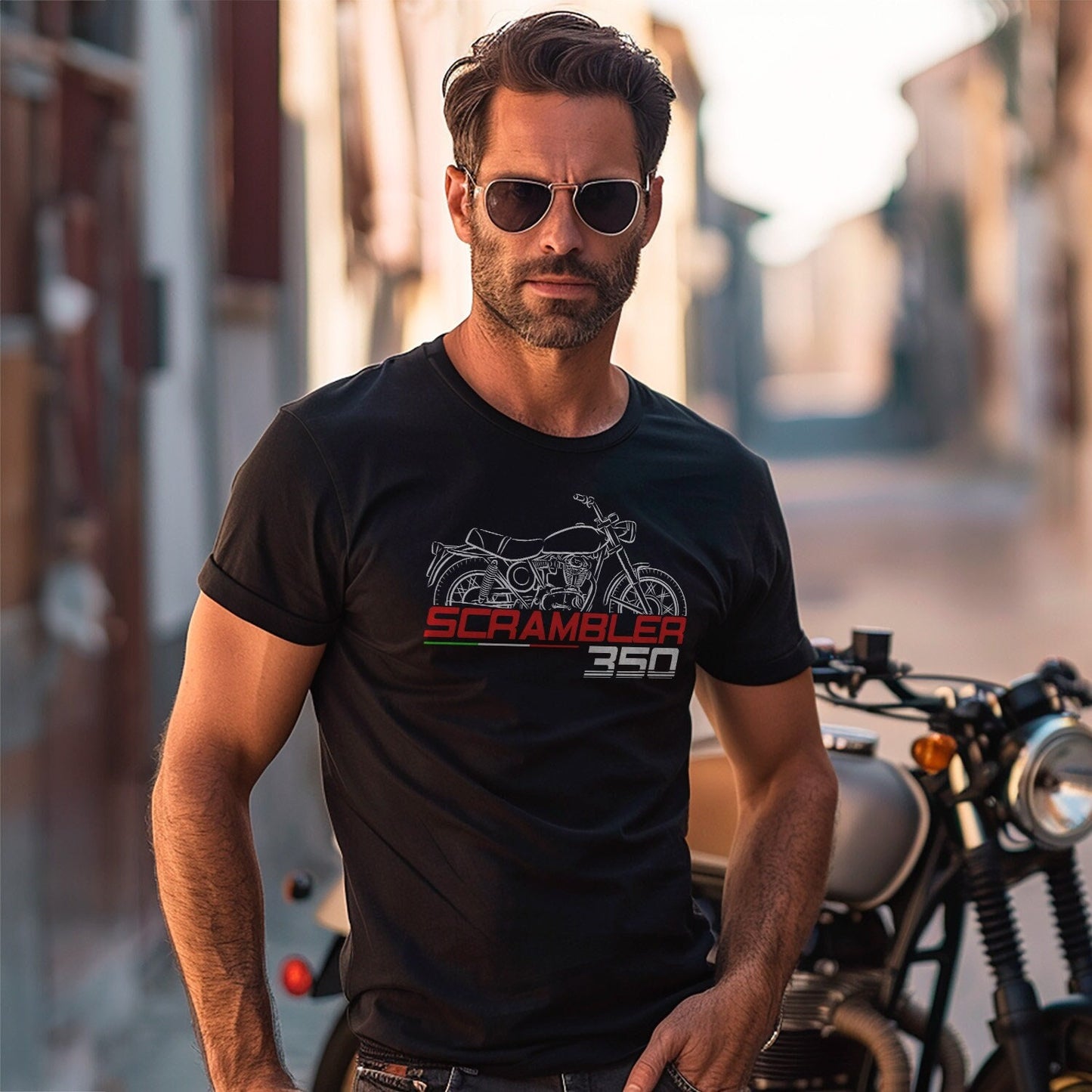 Ducati 350 Scrambler Inspired T-Shirt - Motorcycle Tee Shirt for Riders