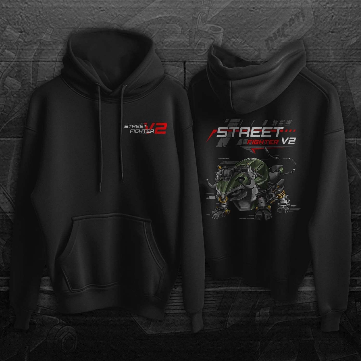 Ducati Streetfighter V2 Hoodie - Motorcycle Sweatshirt for Riders