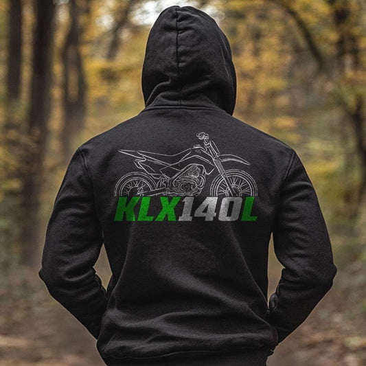 Kawasaki KLX140L Inspired Hoodie - Motorcycle Sweatshirt for Riders