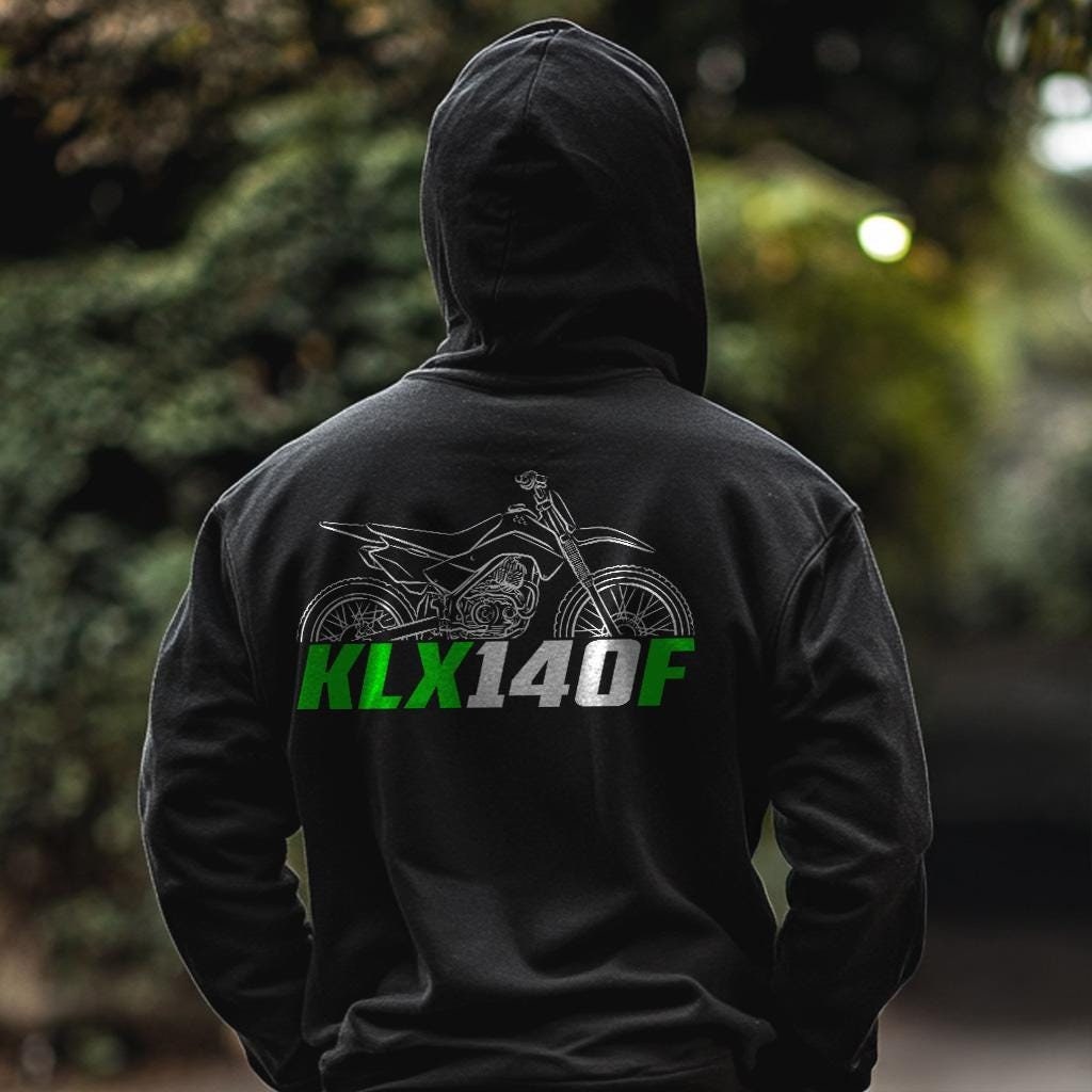 Kawasaki KLX140F Inspired Hoodie - Motorcycle Sweatshirt for Riders