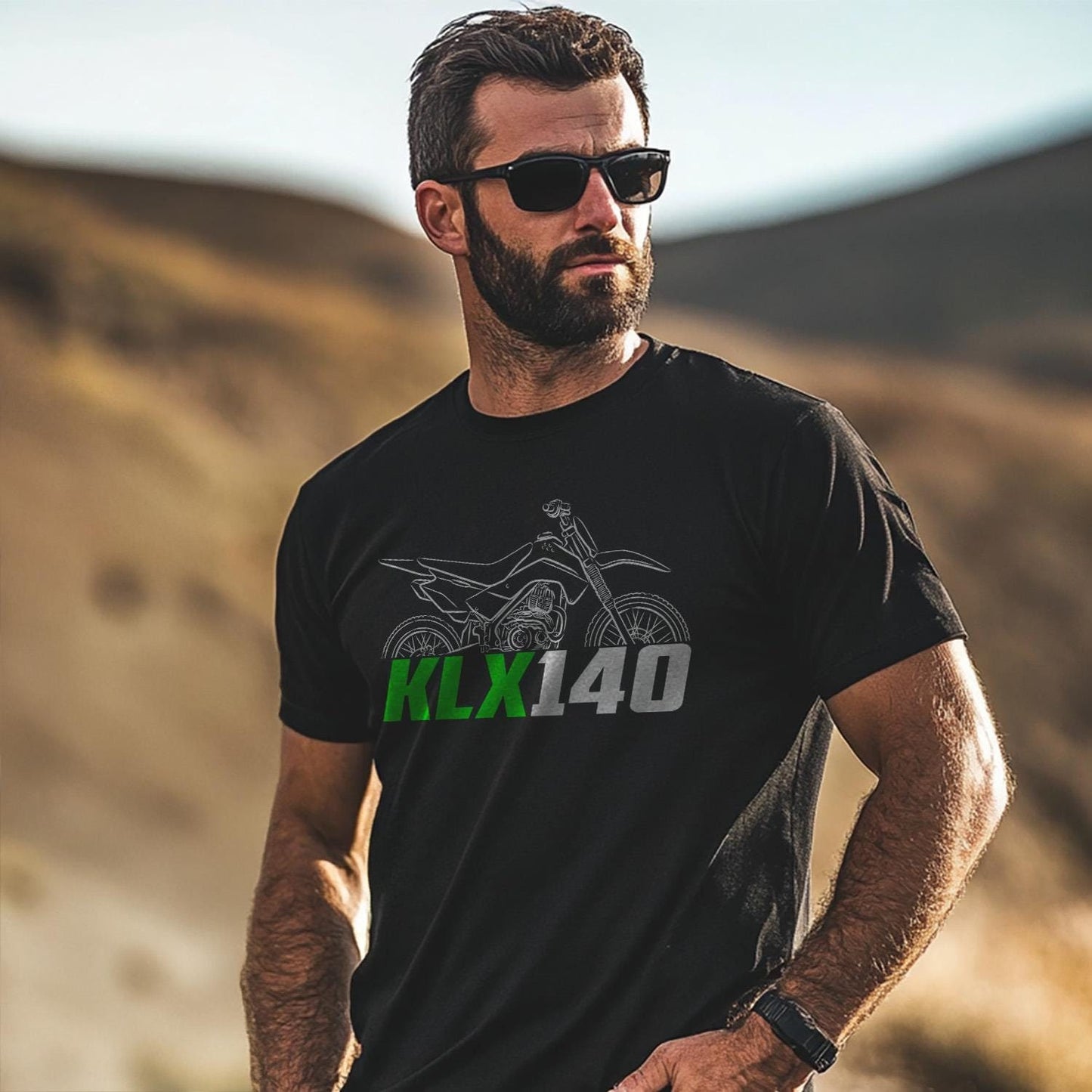 Kawasaki KLX140 Inspired T-Shirt - Motorcycle Tee Shirt for Riders