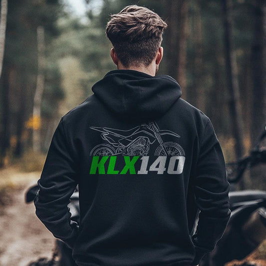 Kawasaki KLX140 Inspired Hoodie - Motorcycle Sweatshirt for Riders