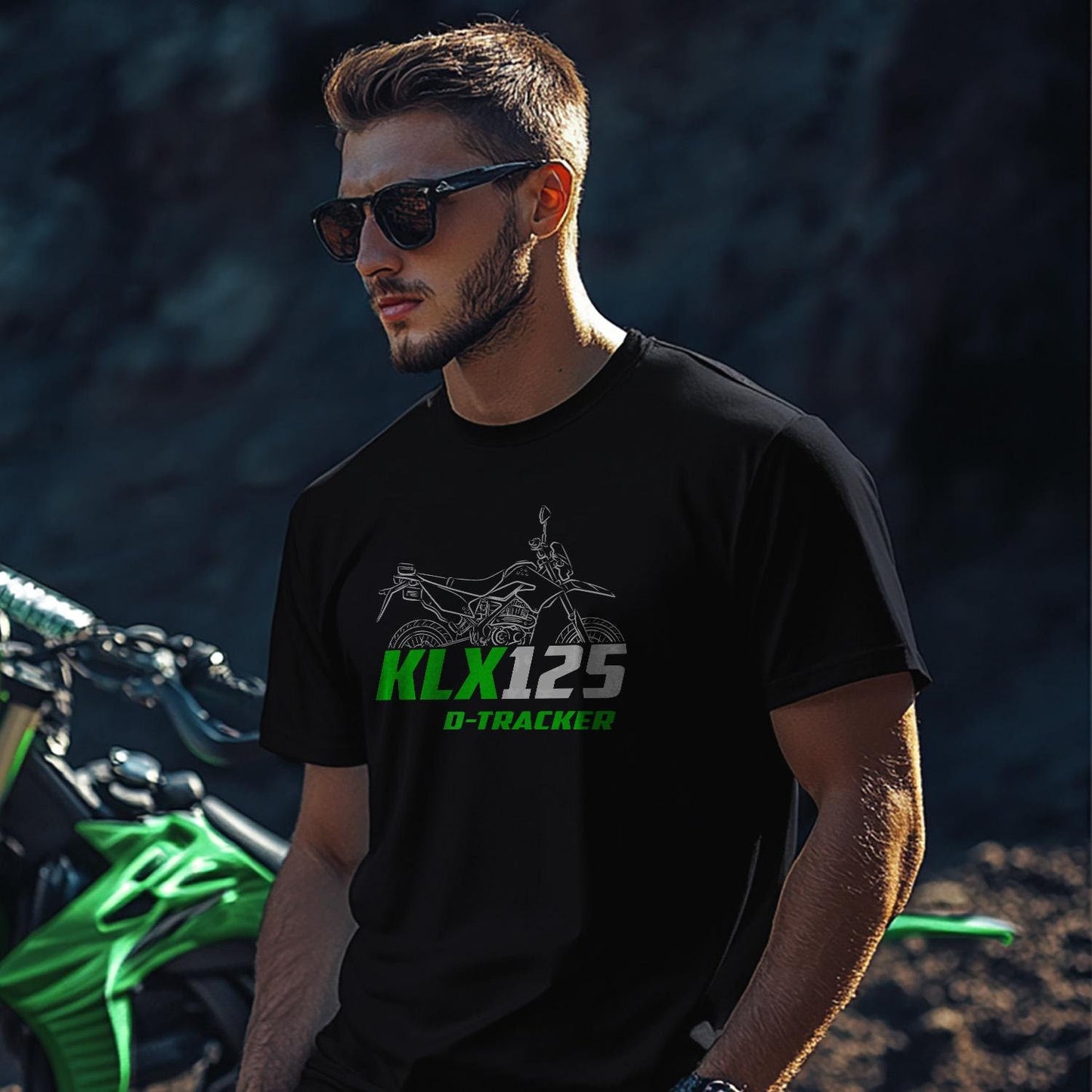 Kawasaki KLX125 D-Tracker Inspired T-Shirt - Motorcycle Tee Shirt for Riders
