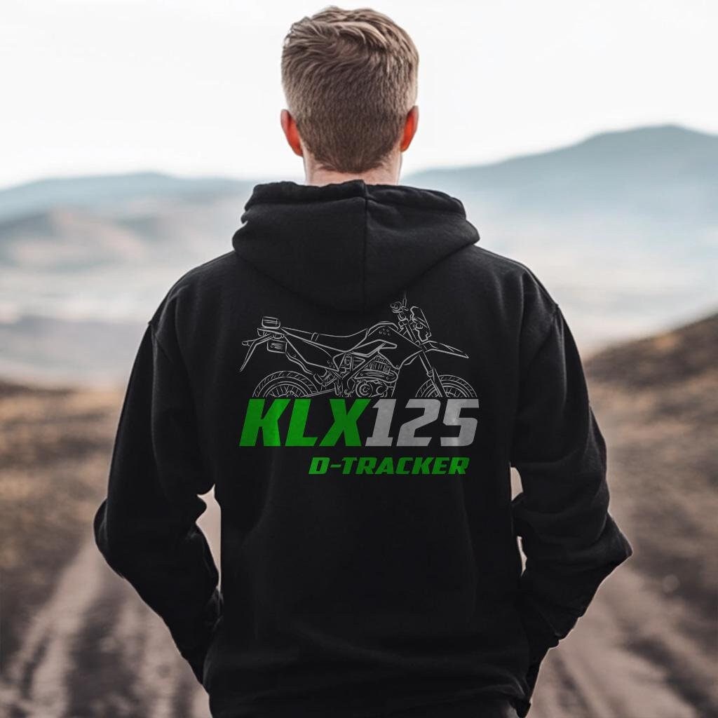 Kawasaki KLX125 D-Tracker Inspired Hoodie - Motorcycle Sweatshirt for Riders