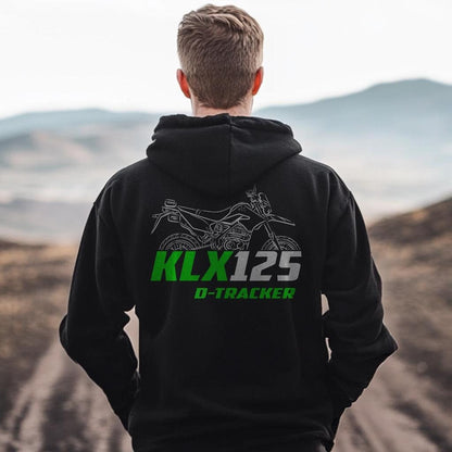 Kawasaki KLX125 D-Tracker Inspired Hoodie - Motorcycle Sweatshirt for Riders