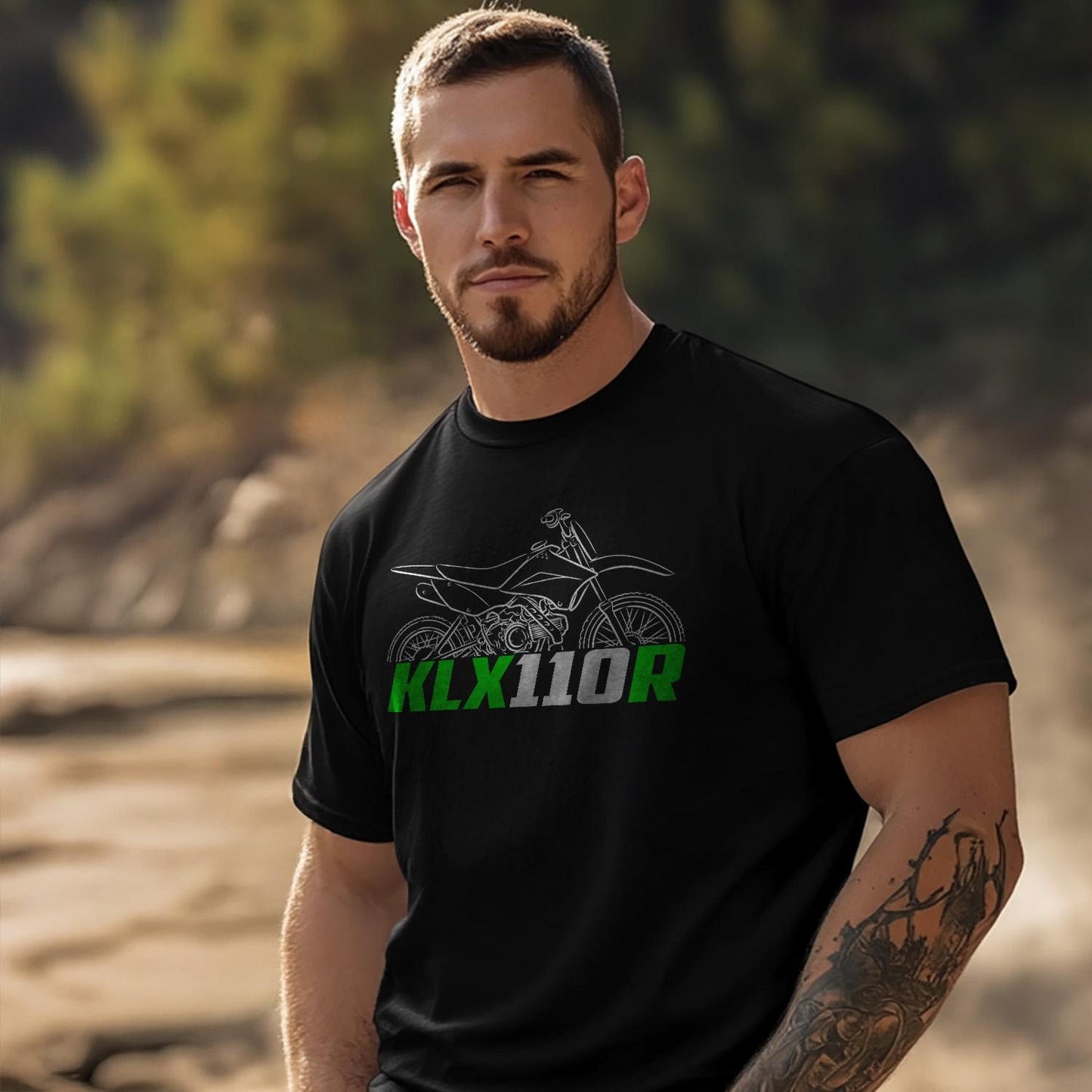 Kawasaki KLX110R 2021-25 Inspired T-Shirt - Motorcycle Tee Shirt for Riders