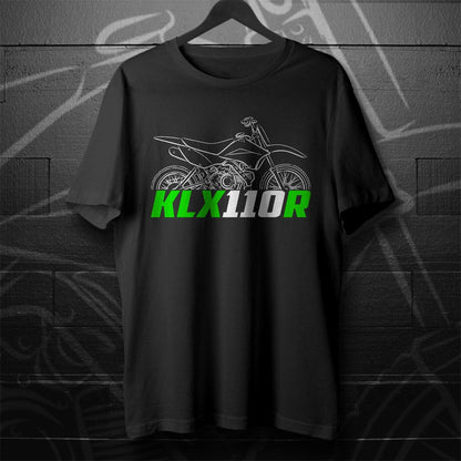 Kawasaki KLX110R 2021-25 Inspired T-Shirt - Motorcycle Tee Shirt for Riders