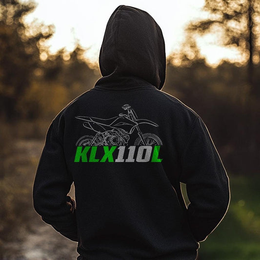 Kawasaki KLX110L 2021-25 Inspired Hoodie - Motorcycle Sweatshirt for Riders