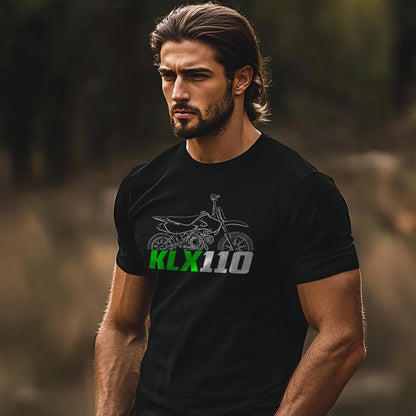 Kawasaki KLX110 2002-2009 Inspired T-Shirt - Motorcycle Tee Shirt for Riders