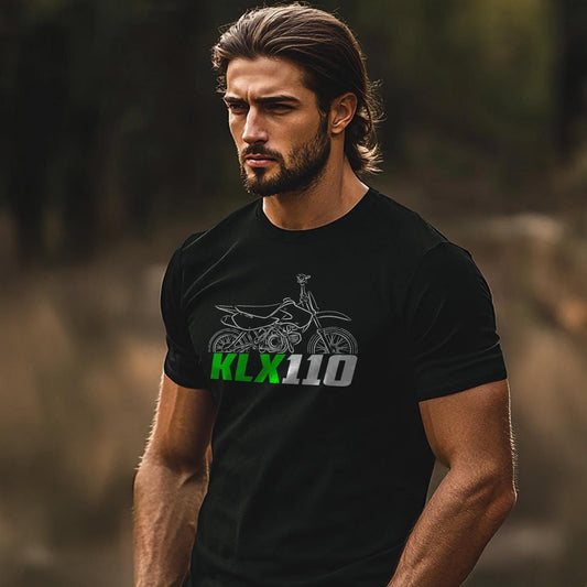 Kawasaki KLX110 2002-2009 Inspired T-Shirt - Motorcycle Tee Shirt for Riders