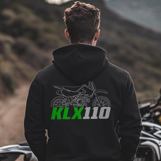 Kawasaki KLX110 2002-2009 Inspired Hoodie - Motorcycle Sweatshirt for Riders