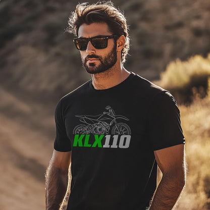Kawasaki KLX110 & KLX110L 2010-2020 Inspired T-Shirt - Motorcycle Tee Shirt for Riders