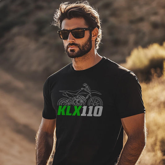 Kawasaki KLX110 & KLX110L 2010-2020 Inspired T-Shirt - Motorcycle Tee Shirt for Riders