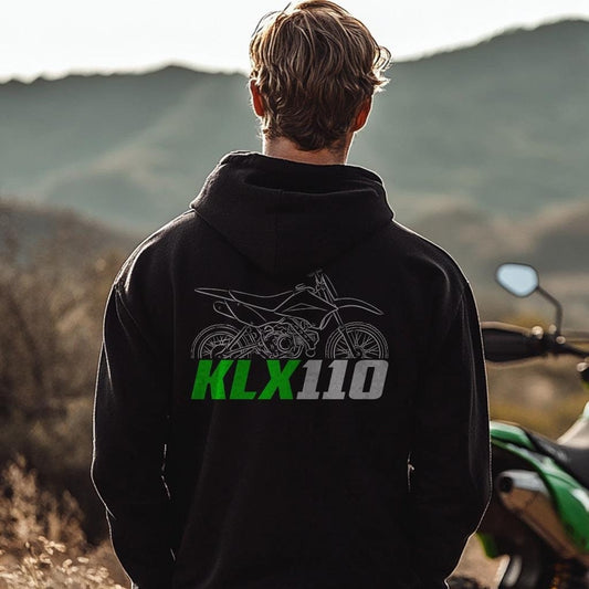 Kawasaki KLX110 & KLX110L 2010-2020 Inspired Hoodie - Motorcycle Sweatshirt for Riders