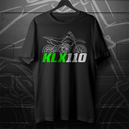 Kawasaki KLX110 & KLX110L 2010-2020 Inspired T-Shirt - Motorcycle Tee Shirt for Riders