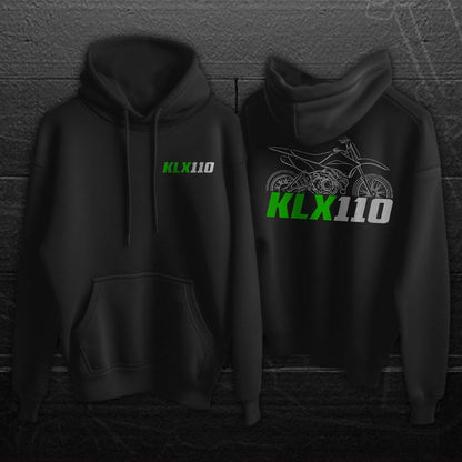 Kawasaki KLX110 & KLX110L 2010-2020 Inspired Hoodie - Motorcycle Sweatshirt for Riders