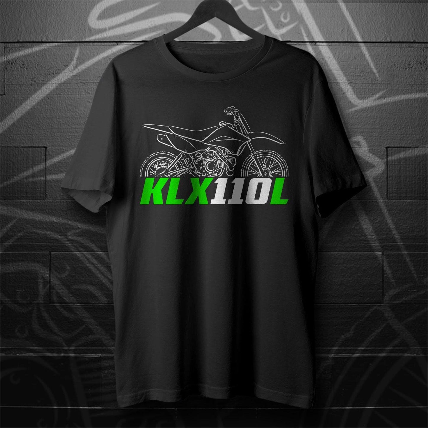 Kawasaki KLX110 & KLX110L 2010-2020 Inspired T-Shirt - Motorcycle Tee Shirt for Riders