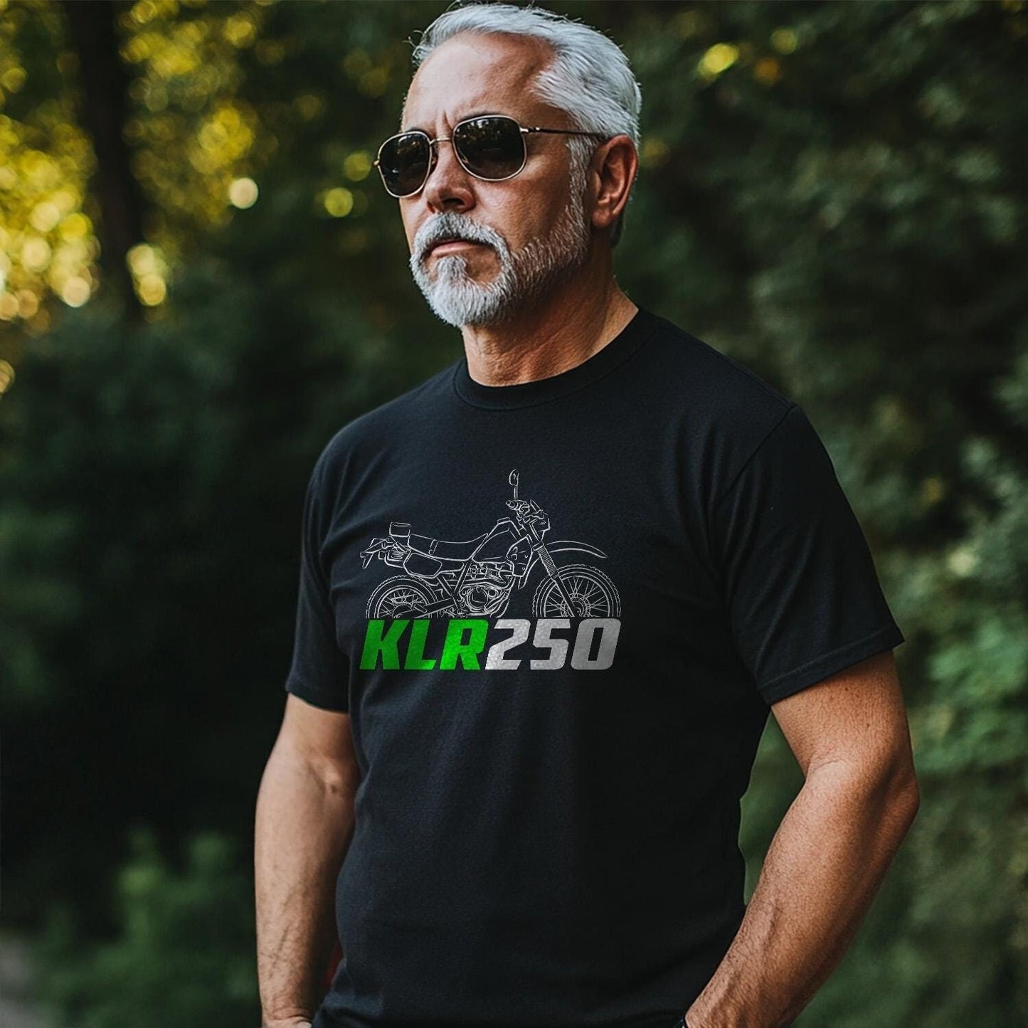 Kawasaki KLR250 Inspired T-Shirt - Motorcycle Tee Shirt for Riders