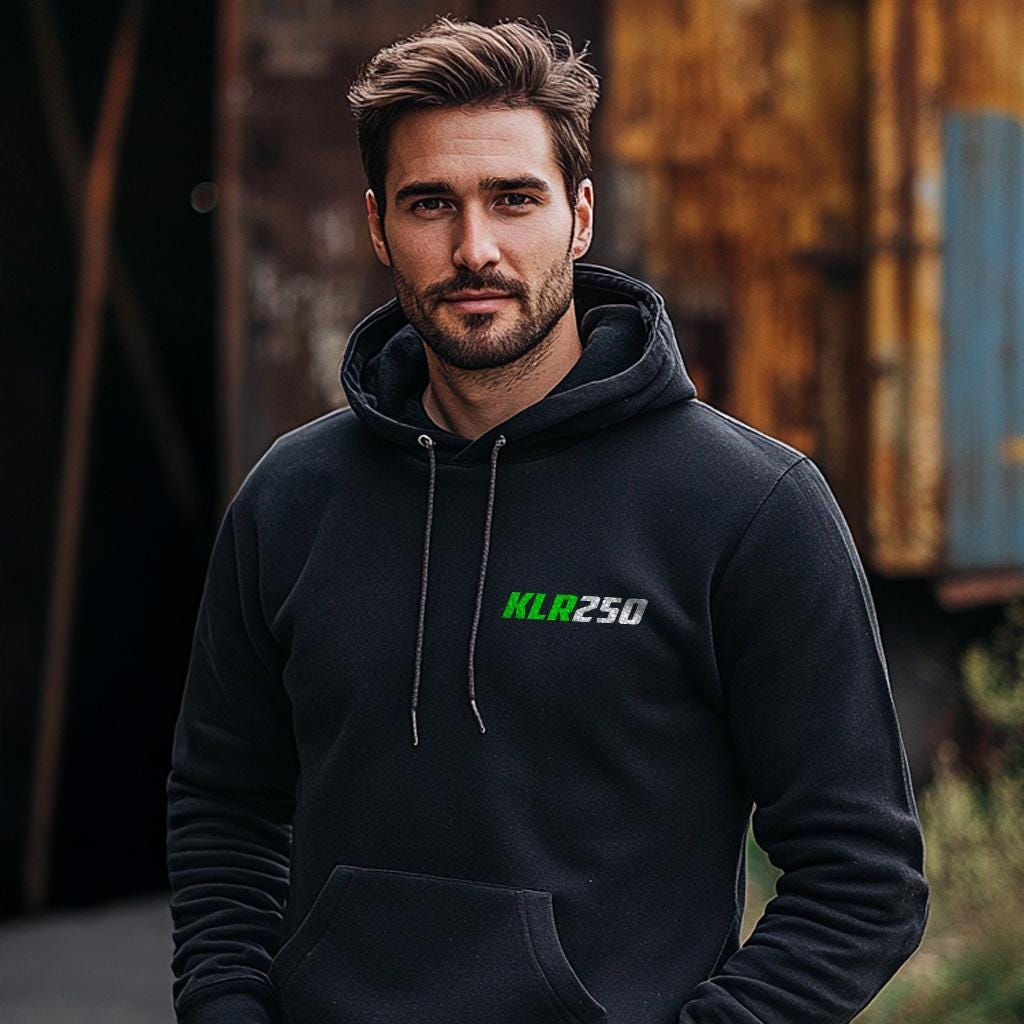Kawasaki KLR250 Inspired Hoodie - Motorcycle Sweatshirt for Riders
