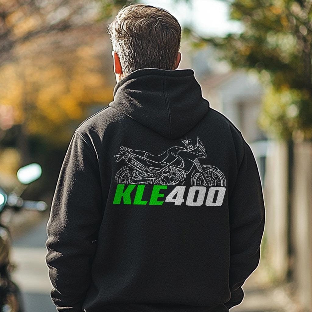 Kawasaki KLE400 Inspired Hoodie - Motorcycle Sweatshirt for Riders