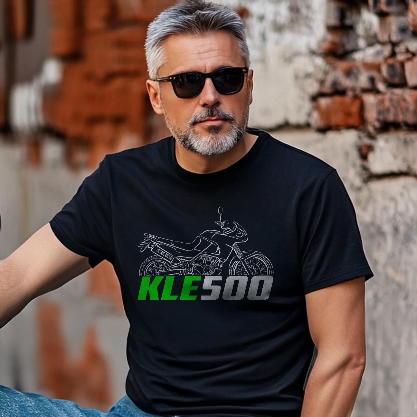 Kawasaki KLE 500 Inspired T-Shirt - Motorcycle Tee Shirt for Riders