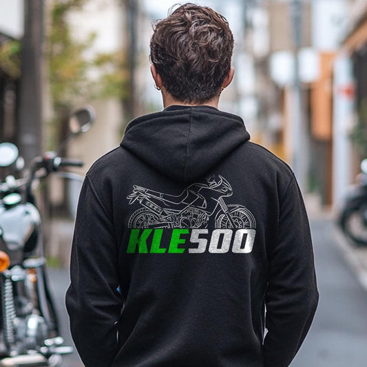 Kawasaki KLE 500 Inspired Hoodie - Motorcycle Sweatshirt for Riders
