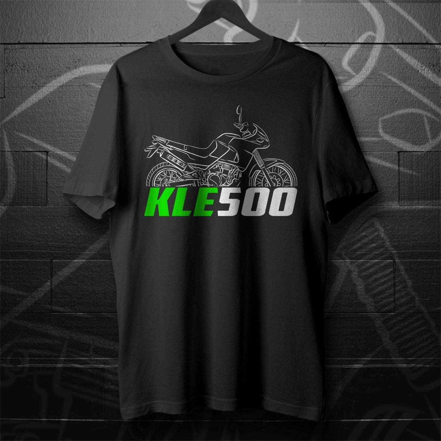 Kawasaki KLE 500 Inspired T-Shirt - Motorcycle Tee Shirt for Riders