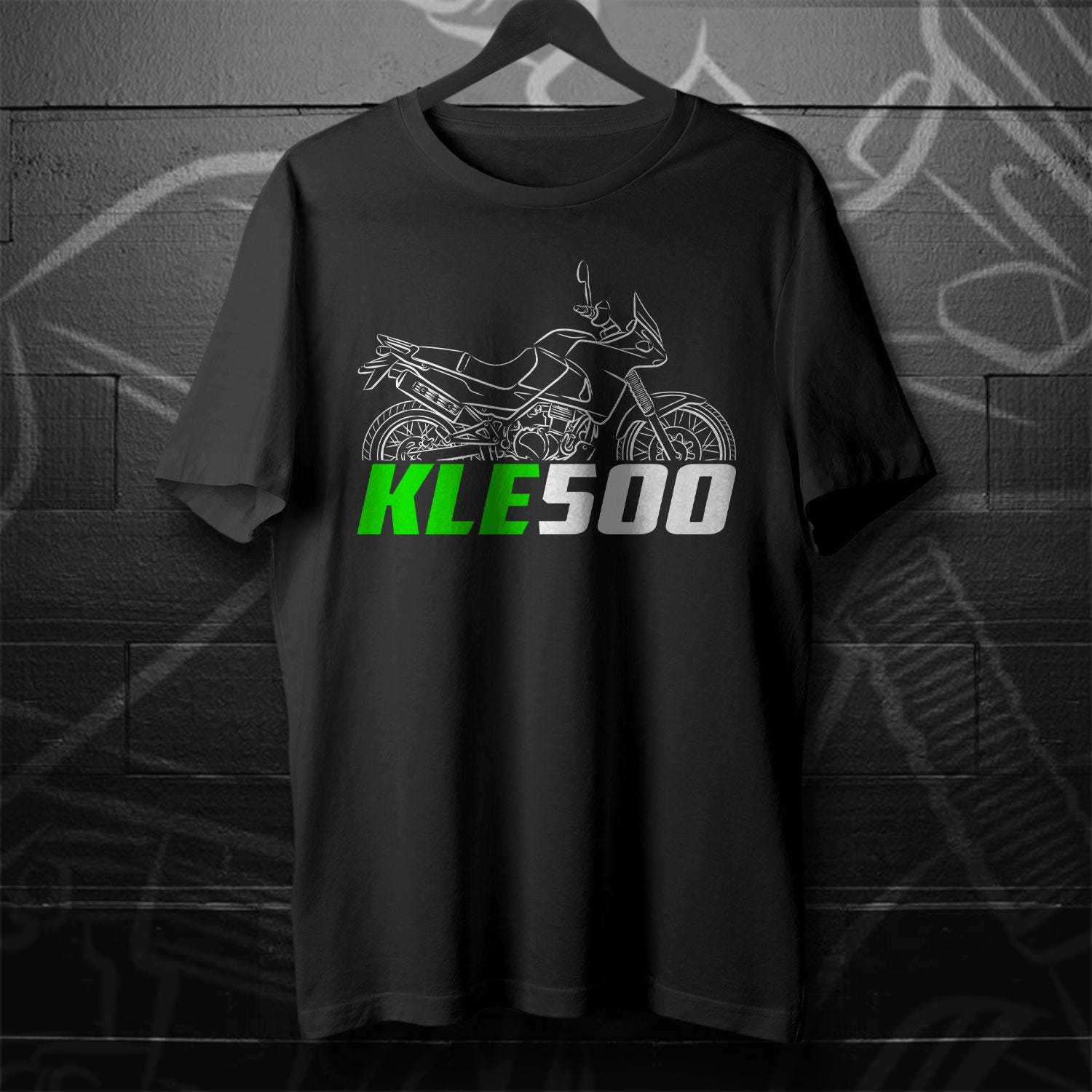 Kawasaki KLE 500 Inspired T-Shirt - Motorcycle Tee Shirt for Riders