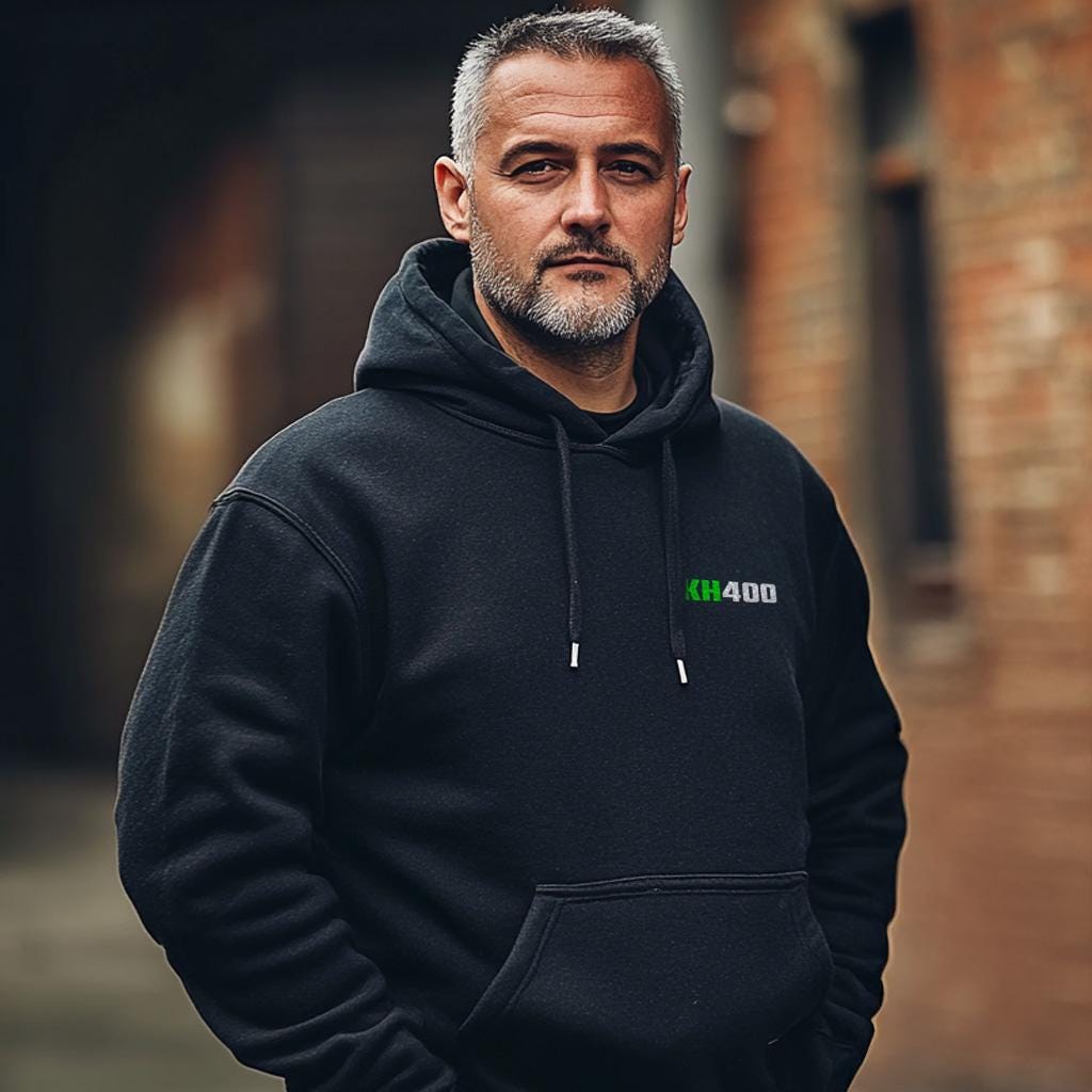 Kawasaki KH400 Inspired Hoodie - Motorcycle Sweatshirt for Riders