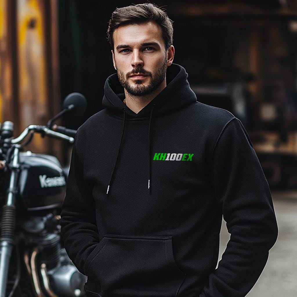 Kawasaki KH100EX Inspired Hoodie - Motorcycle Sweatshirt for Riders