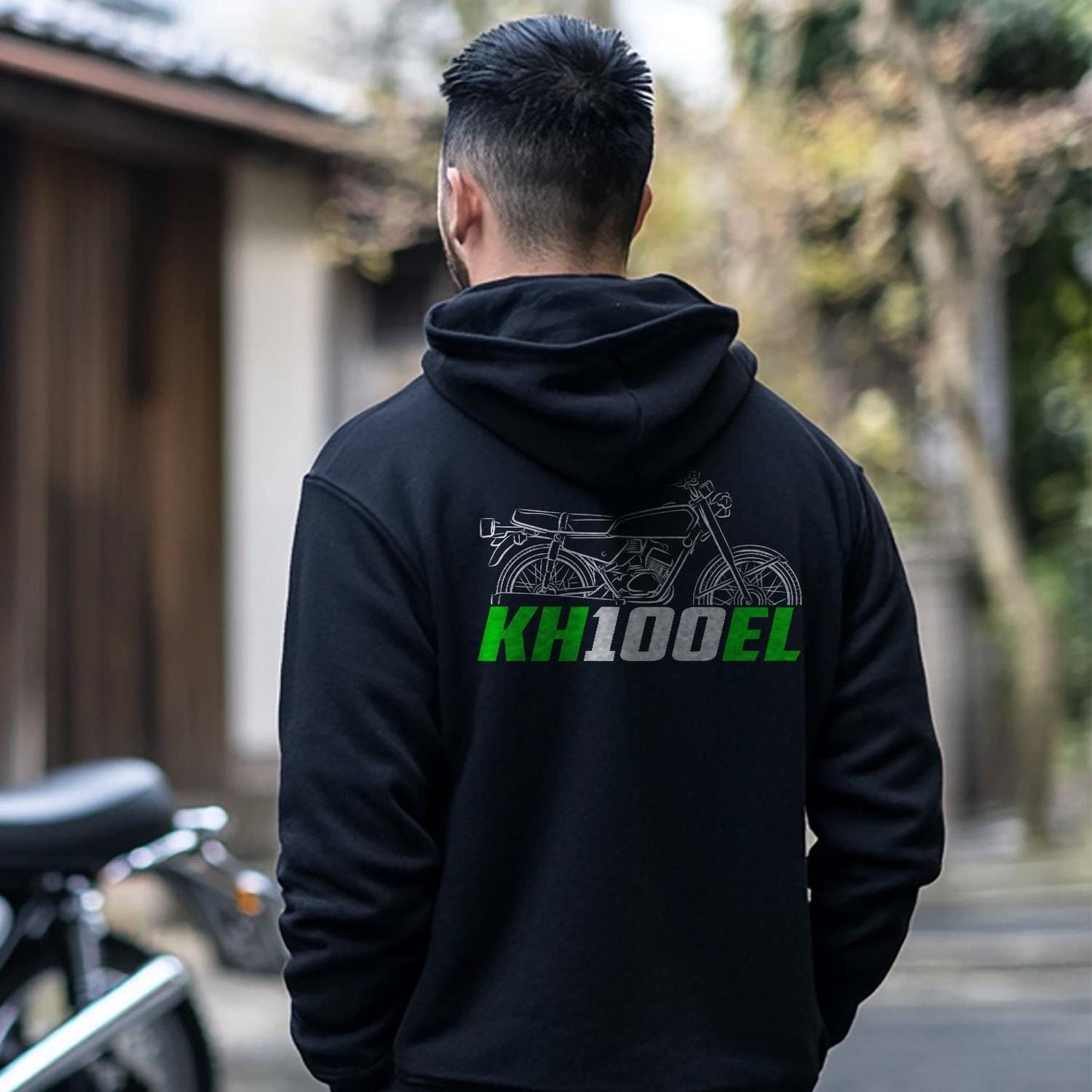 Kawasaki KH100EL Inspired Hoodie - Motorcycle Sweatshirt for Riders