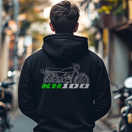 Kawasaki KH100 1976 Inspired Hoodie - Motorcycle Sweatshirt for Riders