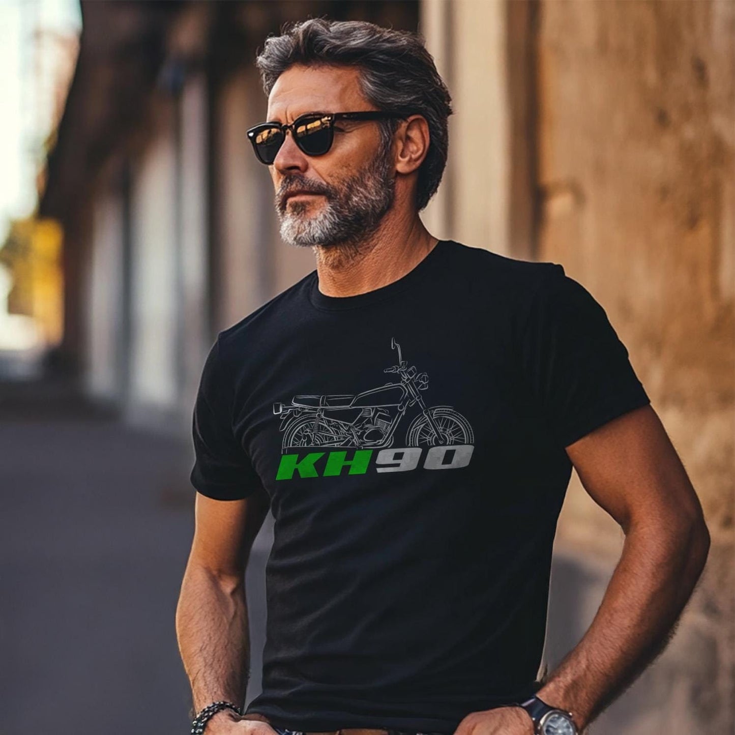 Kawasaki KH90 1977 Inspired T-Shirt - Motorcycle Tee Shirt Riders