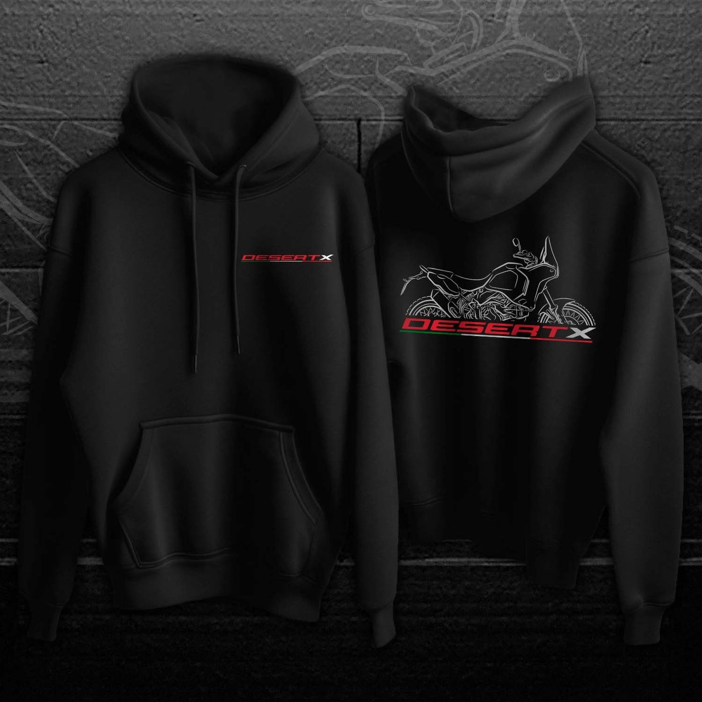 Ducati DesertX Hoodie - Motorcycle Sweatshirt for ADV Riders