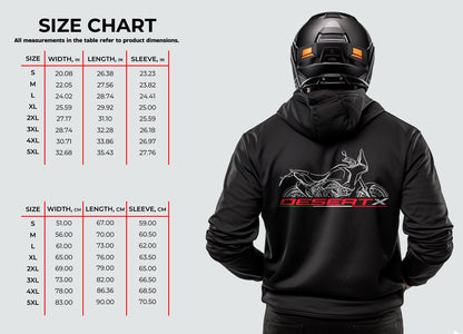 Ducati DesertX Hoodie - Motorcycle Sweatshirt for ADV Riders
