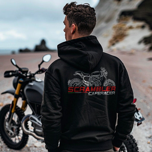 Ducati Scrambler Cafe Racer Inspired Hoodie - Motorcycle Sweatshirt for Riders