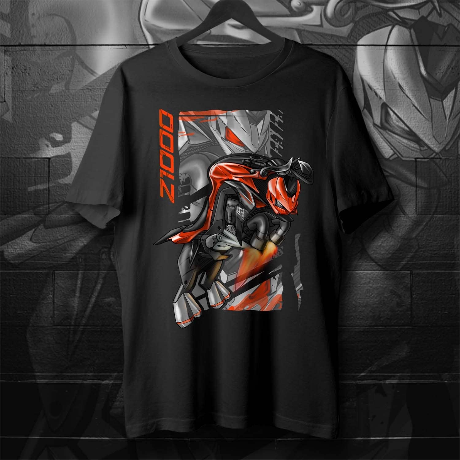 Kawasaki Z 1000 2017-20 Inspired T-Shirt - Motorcycle Tee Shirt for Riders